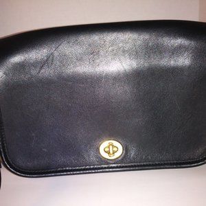 Vintage Coach purse. Black, leather.